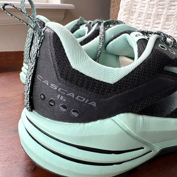 Brooks Trail Running Cascadia 16 Shoes Women's Size 8.5 Wide Black/Teal - Picture 7 of 10